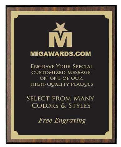 Designer Plaque Series Award - Walnut 12x15
