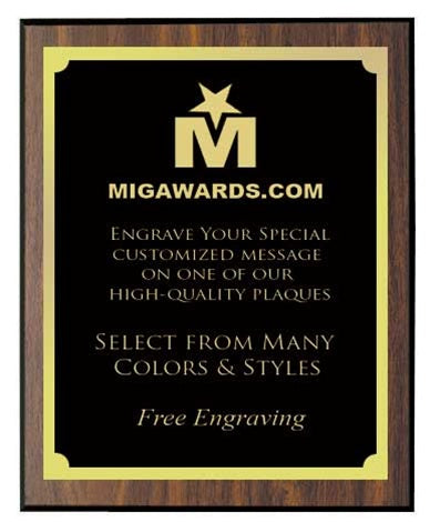 Designer Plaque Series Award - Walnut 4x6