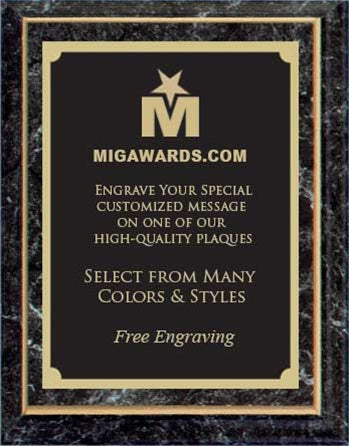 Designer Plaque Series Award - Black & Gold 6x8