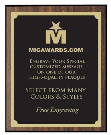 Designer Plaque Series Award - Walnut 6x8