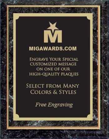 Designer Plaque Series Award - Black & Gold 7x9