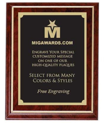 Designer Plaque Series Award - Burgundy & Gold 7x9