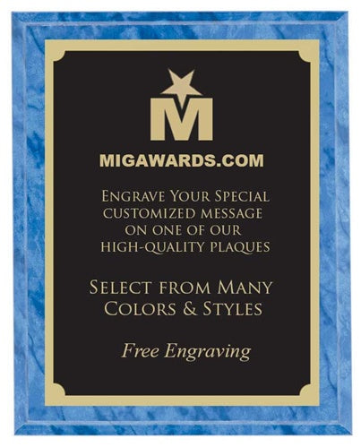 Designer Plaque Series Award - Blue 8x10