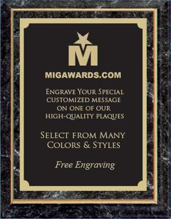 Designer Plaque Series Award - Black & Gold 8x10