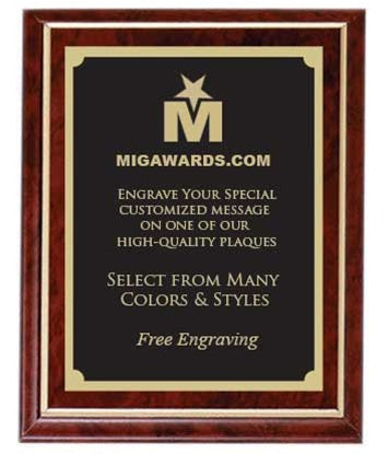 Designer Plaque Series Award - Burgundy & Gold 8x10