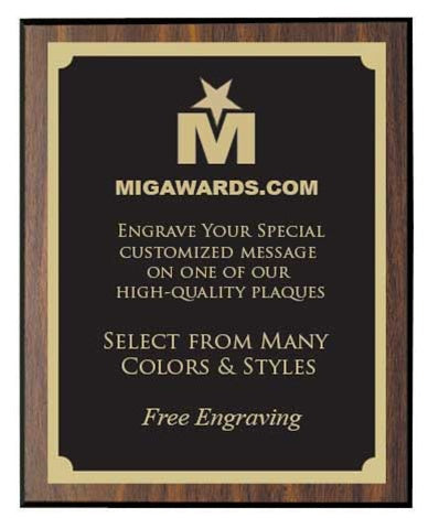 Designer Plaque Series Award - Walnut 8x10