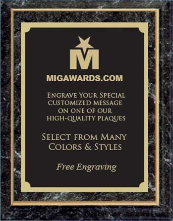 Designer Plaque Series Award - Black & Gold 9x12