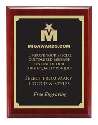 High Gloss Mahogany Finish - Burgundy 10x13