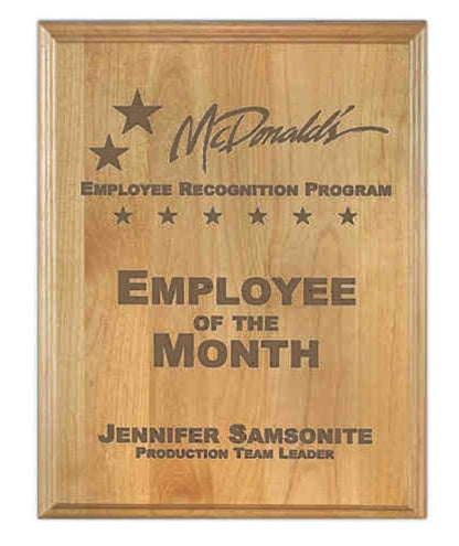 Laser Plaque Series - Red Alder 8x10