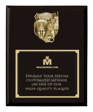 Police Casting Plaque - Black 10x13