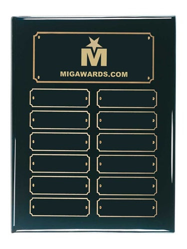 Black Piano Finish 12-Count Perpetual Plaque