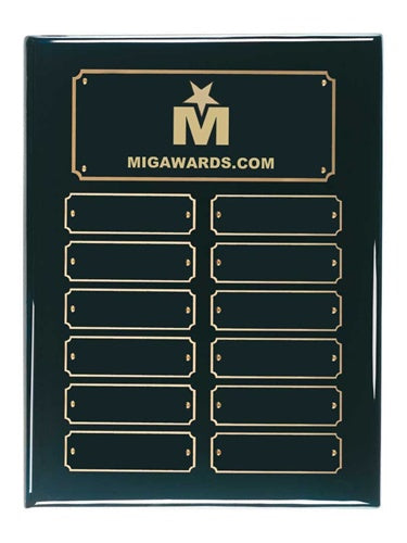 Black Piano Finish 18-Count Perpetual Plaque
