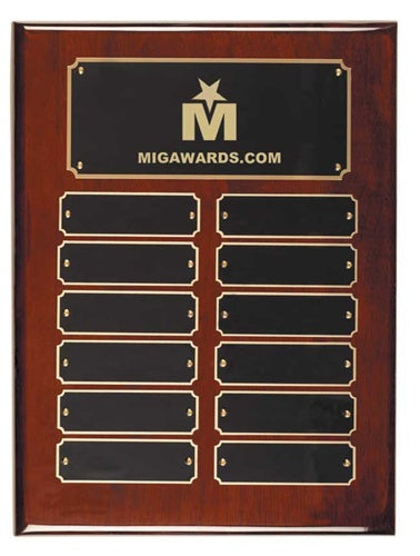 Rosewood Piano Finish 18-Count Perpetual Plaque
