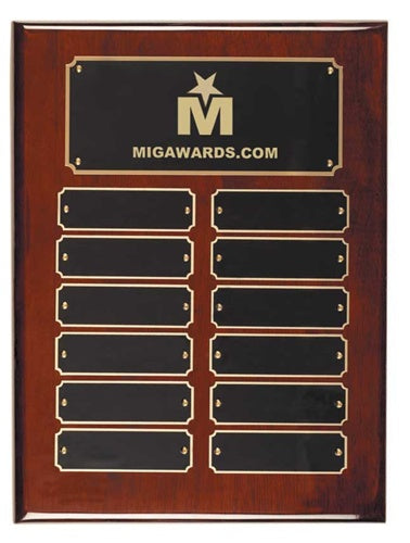 Rosewood Piano Finish 24-Count Perpetual Plaque