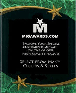 Shooting Star Acrylic Plaque - Green 9x11