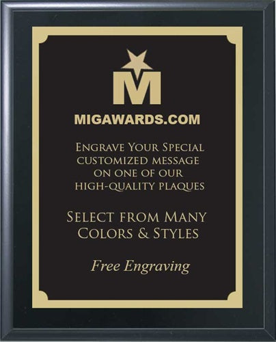 Traditional Black Plaque 7x9