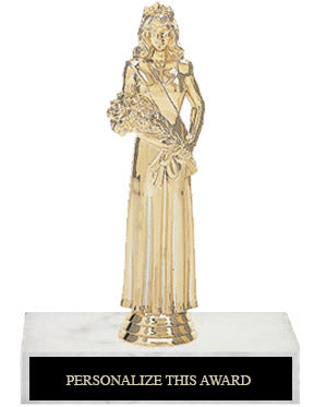 Queen Trophy Figure on Marble Base