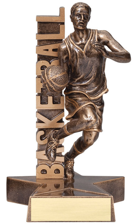 Basketball Male Trophy Figure - Billboard Resin Award