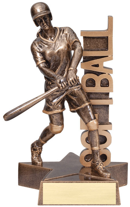 Softball Trophy Figure - Billboard Resin Award
