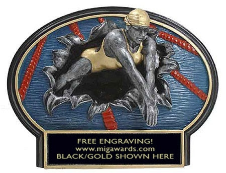 Burst Thru Resin Series- SWIMMER FEMALE LARGE