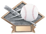 Diamond Silver Plate - 8" Baseball Award