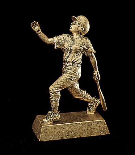 Resin Figures Trophy - Gold Baseball Female