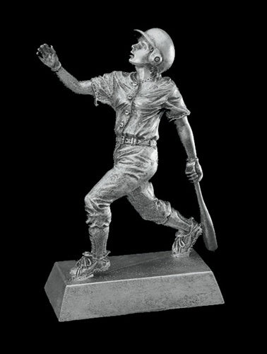 Resin Figures Trophy - Silver Baseball Female