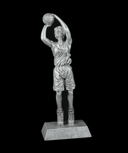 Resin Figures Trophy - Silver Basketball Female