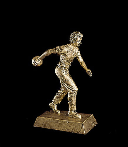 Resin Figures Trophy - Gold Bowling Male