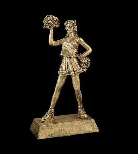 Resin Figures Trophy - Gold Cheerleading
