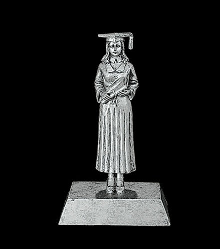 Resin Figures Trophy - Silver Graduate Female