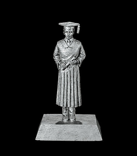 Resin Figures Trophy - Silver Graduate Male