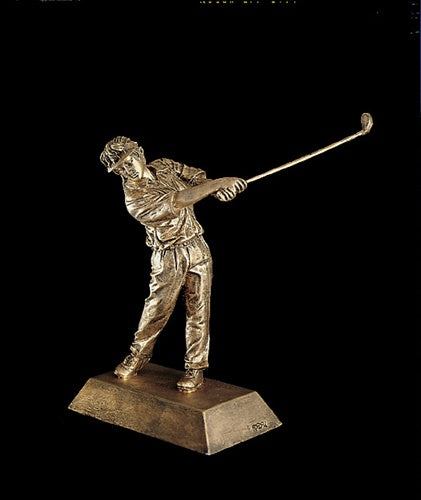 Resin Figures Trophy - Gold Golf Female