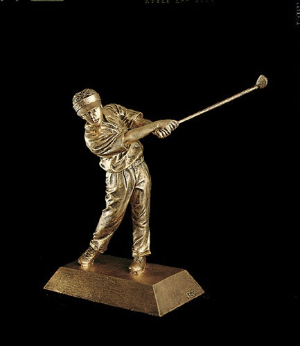Resin Figures Trophy - Gold Golf Male