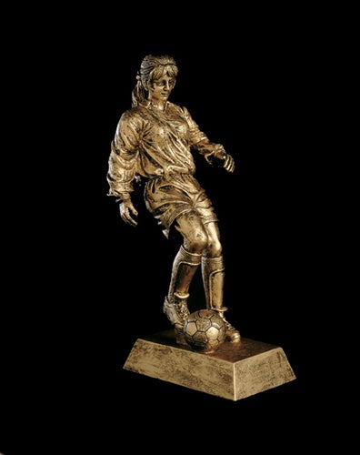Resin Figures Trophy - Gold Soccer Female