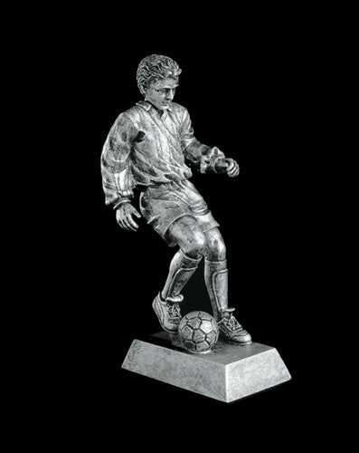 Resin Figures Trophy - Silver Soccer Female