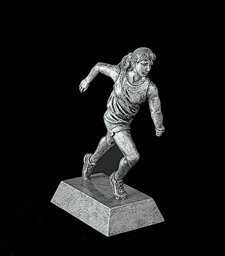 Resin Figures Trophy - Silver Tennis Female