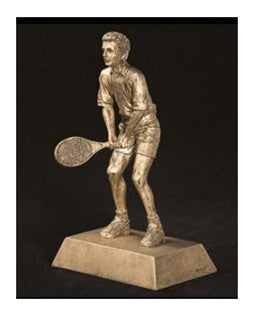 Resin Figures Trophy - Gold Tennis Male