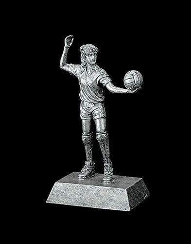 Resin Figures Trophy - Silver Volleyball Female