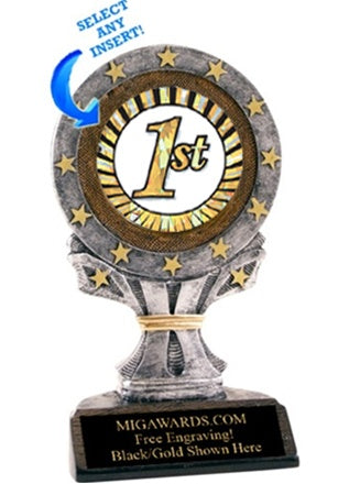 Large 6" All Star Resins Trophy - Mylar Holder