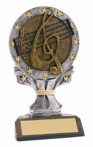 Large 6" All Star Resins Trophy - Music