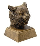 Mascot Head Resins Trophy - Bobcat