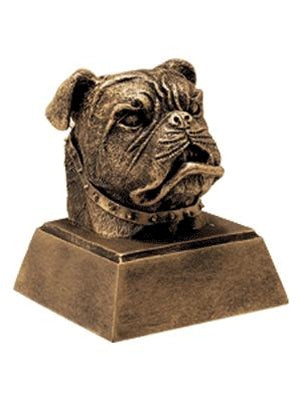Mascot Head Resins Trophy - Bulldog