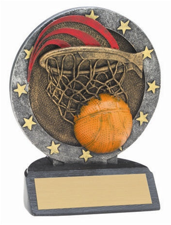 Small 4" All Star Resins Trophy - Basketball
