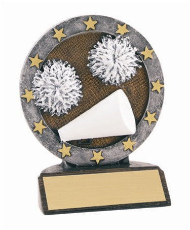Small 4" All Star Resins Trophy - Cheerleading