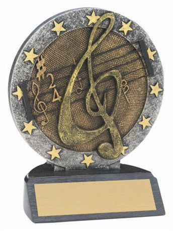 Small 4" All Star Resins Trophy - Music
