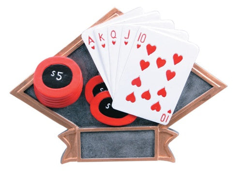 Diamond Resin Plate - Poker Award, Small, Color