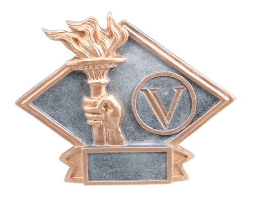 Diamond Resin Plate - Victory Award, Small, Silver/Gold