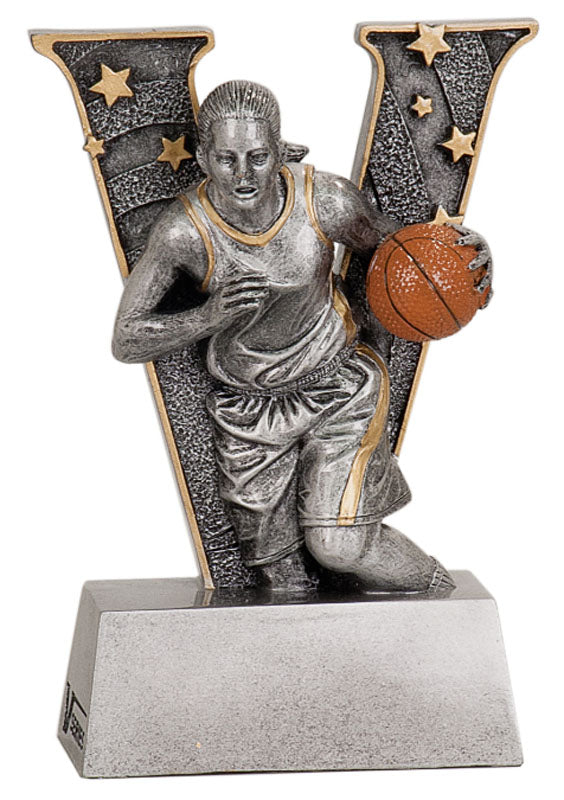 Female Basketball Award "V" Series Trophy Figure