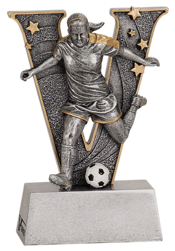 Female Soccer Award - Resin Trophy Figure
